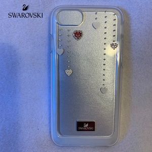 Swarovski iPhone 7 Jeweled Case Crystal Hearts NWT only unsealed for photo